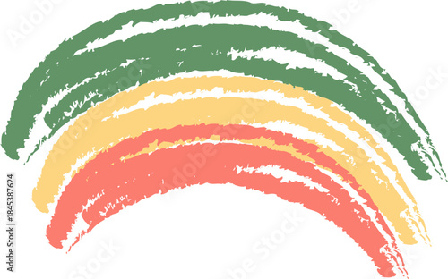 Rainbow Brush Strokes Arc Grunge