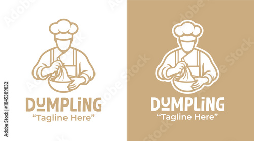 Dumpling Logo Modern Asian Food Brand Identity