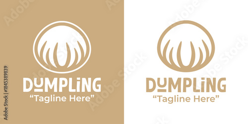 Dumpling Logo Minimalist Food Restaurant Branding
