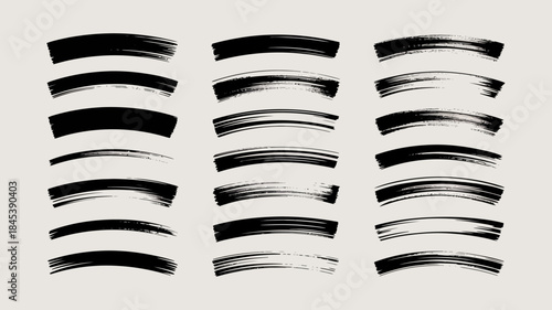 Brush Stroke Elements for Graphic Design and Illustration