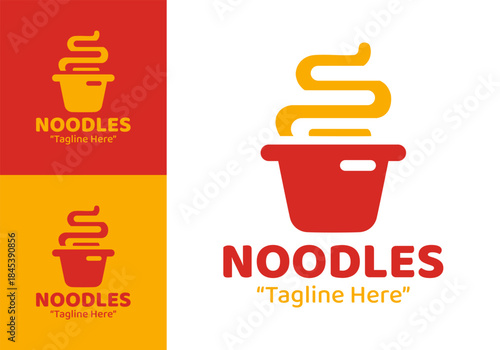 Instant Noodles Logo Minimal Packaged Food Branding