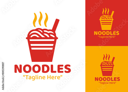 Instant Noodles Logo Premium Packaged Food Identity