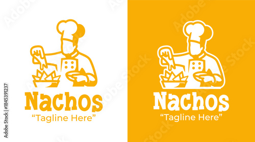 Nachos Logo Fun Mexican Snack Brand Identity