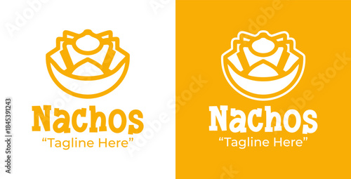 Nachos Logo Flat Casual Snack Design