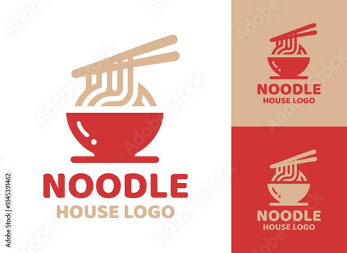Noodle House Logo Flat Modern Restaurant Design