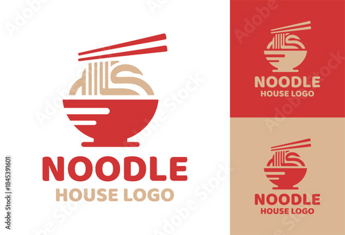 Noodle House Logo Modern Asian Restaurant Identity