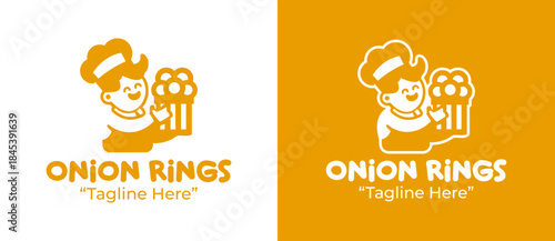 Onion Rings Logo Fun Fast Food Branding