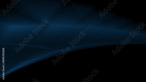 Blue radiant wave arch animation with motion blur on dark futuristic background
