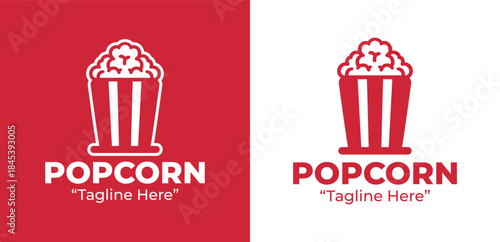 Popcorn Brand Logo Classic Movie Snack Branding