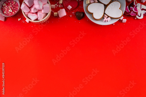 Wallpaper Mural Valentines day cookies, chocolates and sweets Torontodigital.ca
