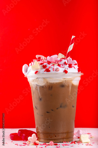 Wallpaper Mural Valentine day iced coffee latte drink Torontodigital.ca