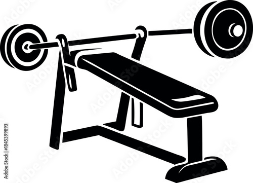  single isolated vector illustration of a bench