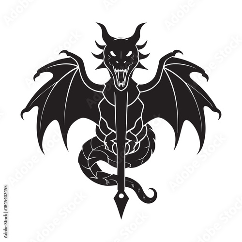 Cathedral Dragon Sword Gothic Art Design