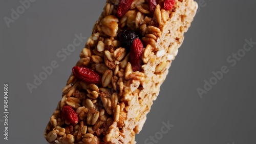 Photorealistic Granola Bar Close Up