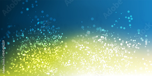Sparkling, Glittering Abstract Background Design - Blue and Yellow Colored Multi Purpose Blurred Vector Template, Base for Holiday Graphic Designs - Vector Template