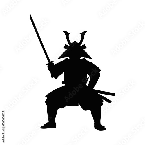 Samurai Warrior Ready Attack Stance