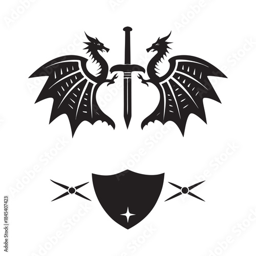 Gladius Lux Et Umbra Latin Sword Emblem