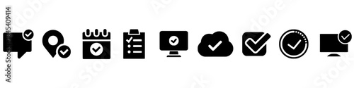 Checkmark Icons Set for Web and Application Design