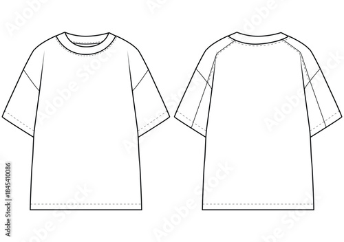 Oversized Baggy Short Sleeve T Shirt Vector Design
