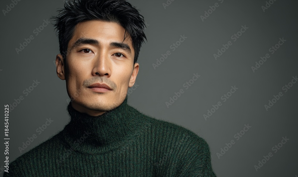 Obraz premium A man wearing a green sweater