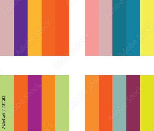 Vibrant Gradient Swatches A Spectrum of Retro and Modern Color Palettes for Design Projects