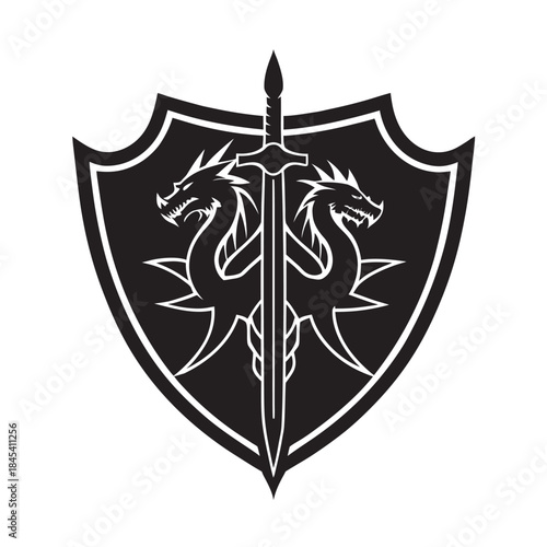 Iron Dragon Sword Mark Gothic Art