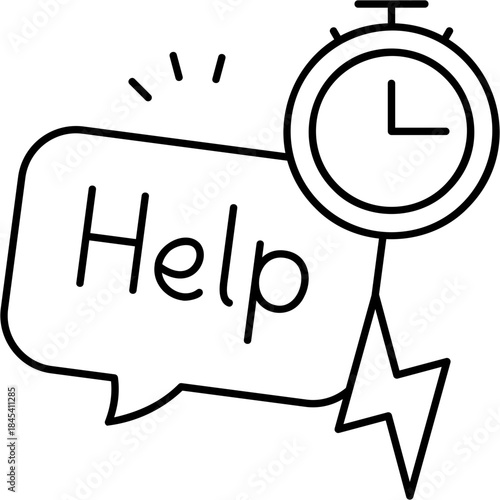 Line Art Quick Help Icon