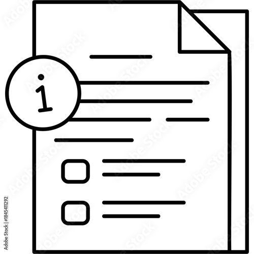 Line Art Detail Information Icon