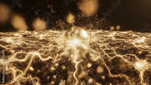 Energetic Plasma Ball with Lightning Strikes - A Dynamic Visual Spectacle.