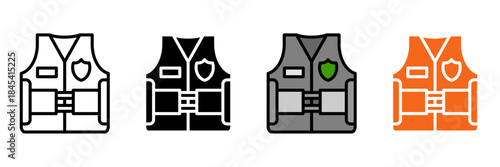 Icon Set Multiple Style Collection. Shield, Lock, Firewall, Safe, Badge, Guard, Fortress, Armor, Umbrella, Hand, Eye, Fingerprint, Lockbox, Vault, Safety Vest, Security Camera, Barrier, Medical Shield