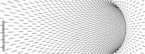 Futuristic Digital Tunnel Grid Background With Dynamic Lines And Depth. Digital Grids For Technology Designs. Blue Hi Tech Futuristic Patterns. Vector Illustration