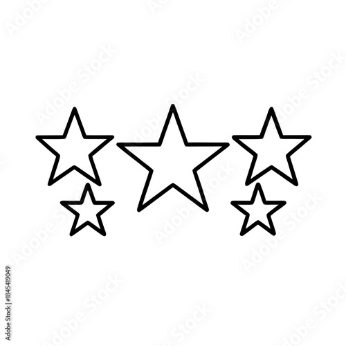 five star rating icon for web and graphic design