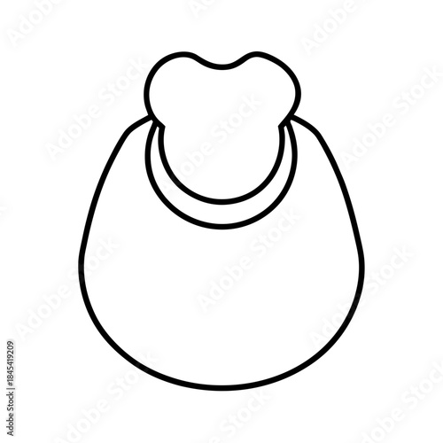 vector clip art baby bib for web and graphic design