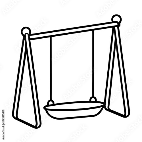 vector clip art baby swing for web and graphic design