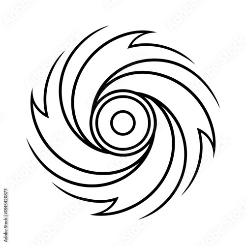 Vector Clip Art Cyclone Icon on White Background for Web and Graphic Design