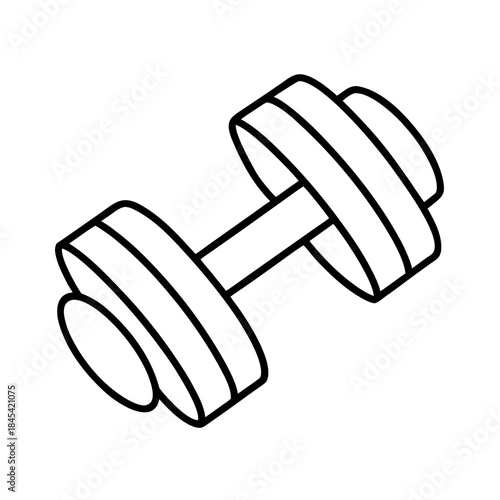 Vector Clip Art Dumbbells on White Background for Web and Graphic Design