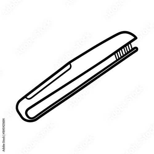 Vector Clip Art Hair Straightener on White Background for Web and Graphic Design