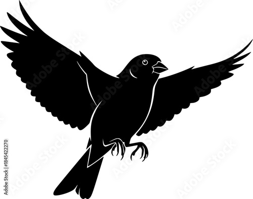 Canary bird silhouette, Bird silhouettes, Canary, Canary vector, Canary 