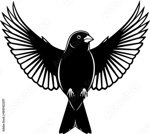 Canary bird silhouette, Bird silhouettes, Canary, Canary vector, Canary 