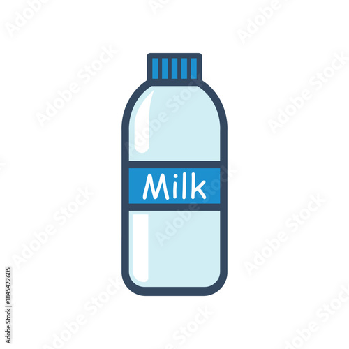 fresh bottled milk cartoon vector illustration element design template