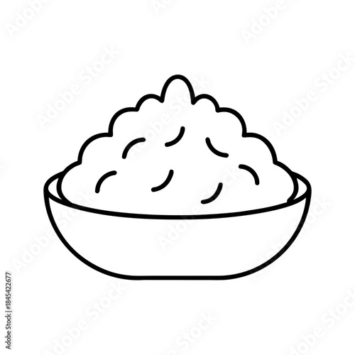 vector clip art mashed potatoes on white background for web and graphic design
