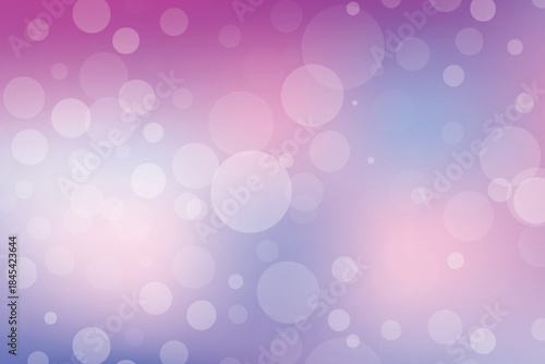 Soft bokeh lights background with pink and purple gradient abstract defocused circles for festive celebration or dreamy design EPS vector