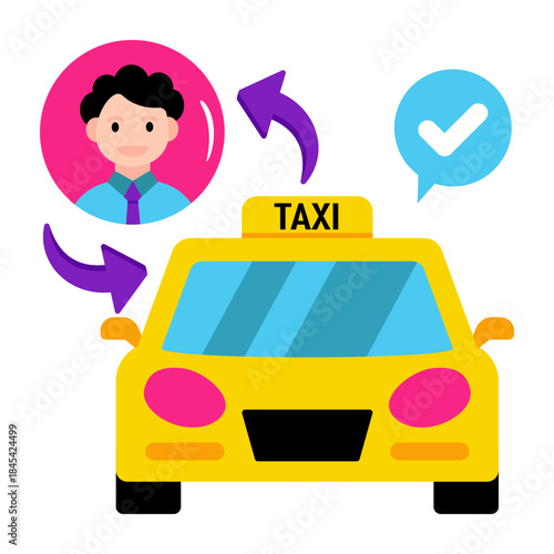 Premium download icon of taxi driver 