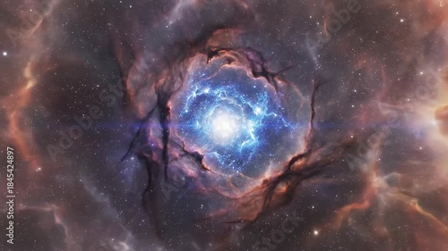 Celestial Eye - A Cosmic Nebulas Radiant Gaze into the Universe.