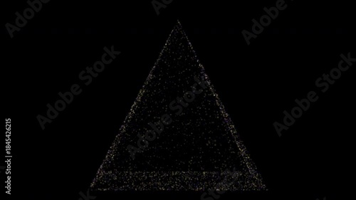 Minimal digital particle sphere with sparse glowing dots on black background
