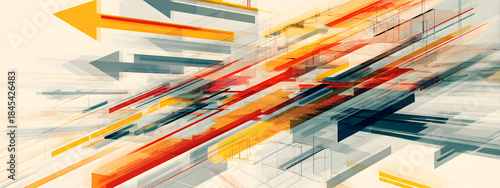 Abstract Logistics Direction Arrows