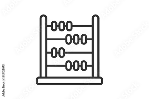 Traditional counting frame tool used for basic arithmetic calculations and mathematics education