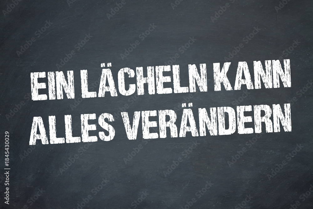 Fototapeta premium Ein Lächeln kann alles verändern 