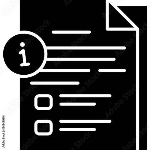 Glyph Solid Detail Information Icon