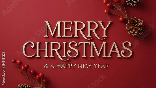 merry christmas and happy holidays card